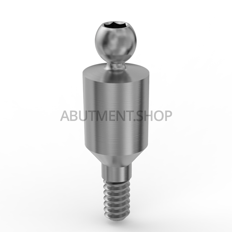 Straight Titanium Ball Attachment Internal Hex NP