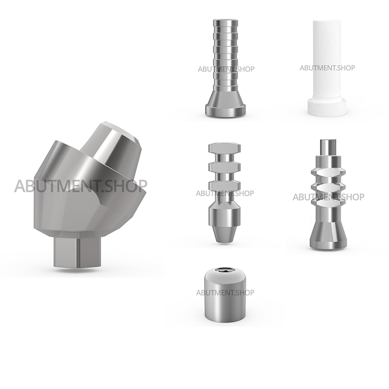 30° Angled Multi Unit Titanium Abutment Full Set for Dental Implant Internal Hex RP